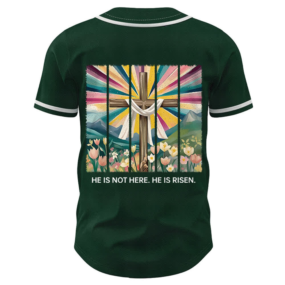 Christianartworkshop Non è qui, è risorto Maglia da baseball unisex Faith - image 43