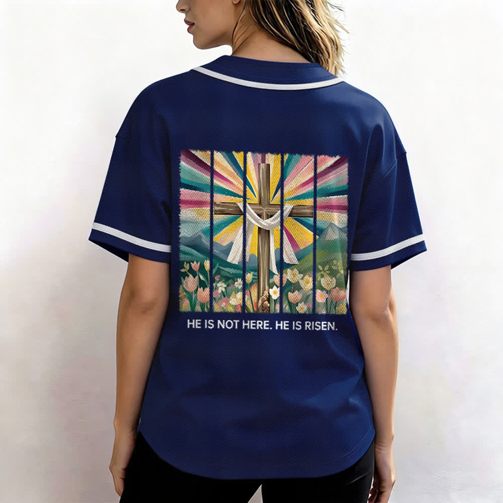 Christianartworkshop Non è qui, è risorto Maglia da baseball unisex Faith - image 54