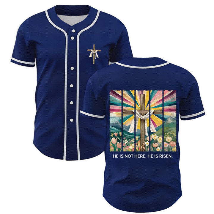 Christianartworkshop Non è qui, è risorto Maglia da baseball unisex Faith - Blu navy - 5XL - image 49