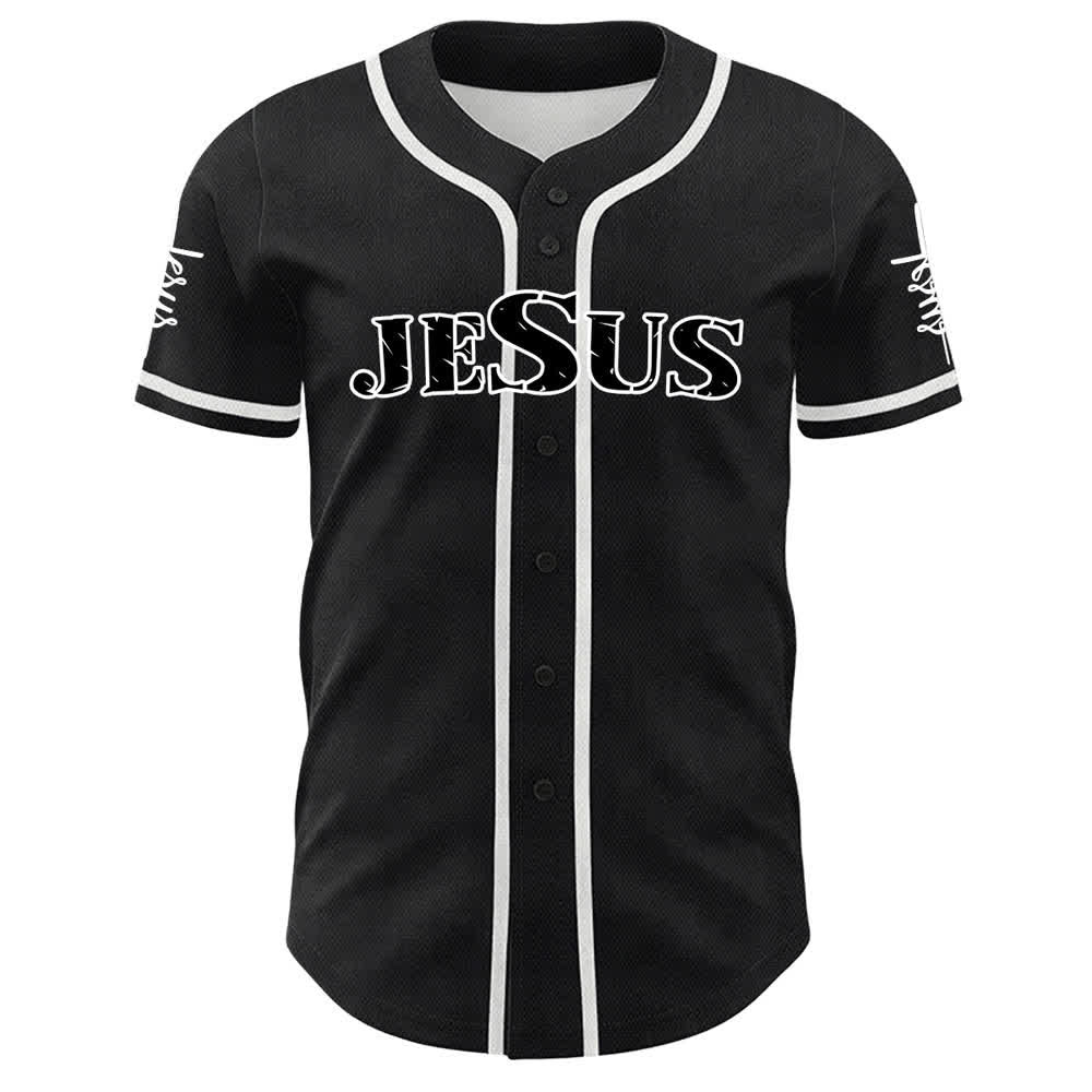 Christianartworkshop Maglia da baseball unisex personalizzata con la scritta "Gesù salva la fede" - image 5