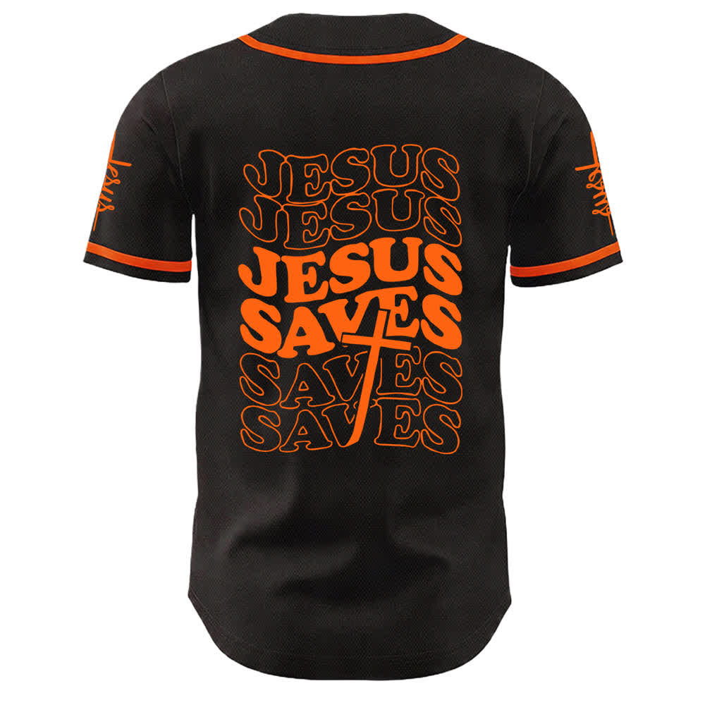 Christianartworkshop Maglia da baseball unisex personalizzata con la scritta "Gesù salva la fede" - image 13