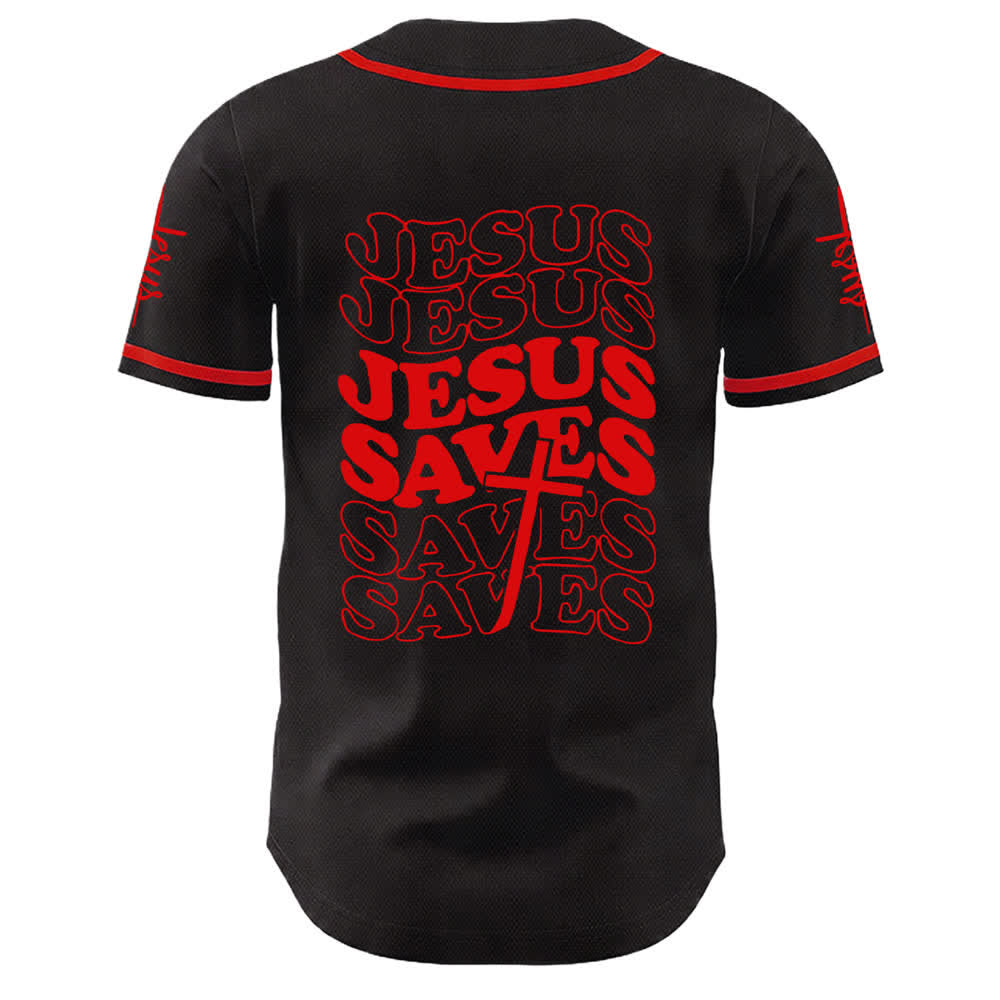 Christianartworkshop Maglia da baseball unisex personalizzata con la scritta "Gesù salva la fede" - image 7