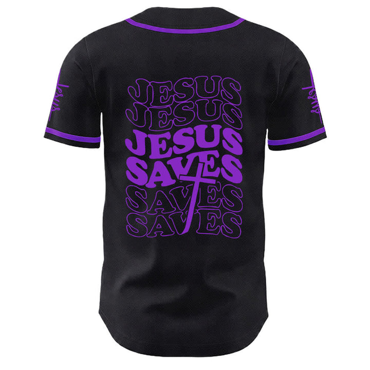 Christianartworkshop Maglia da baseball unisex personalizzata con la scritta "Gesù salva la fede" - image 22