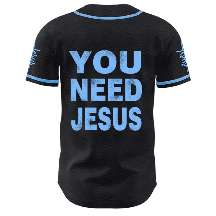 Christianartworkshop Maglia da baseball unisex con dichiarazione di fede "Hai bisogno di Gesù" - image 13