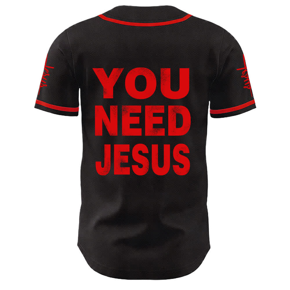 Christianartworkshop Maglia da baseball unisex con dichiarazione di fede "Hai bisogno di Gesù" - image 1