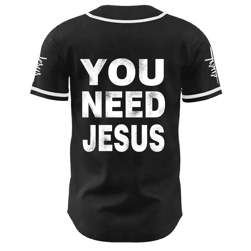 Christianartworkshop Maglia da baseball unisex con dichiarazione di fede "Hai bisogno di Gesù" - image 4
