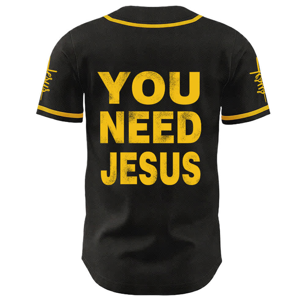 Christianartworkshop Maglia da baseball unisex con dichiarazione di fede "Hai bisogno di Gesù" - image 7