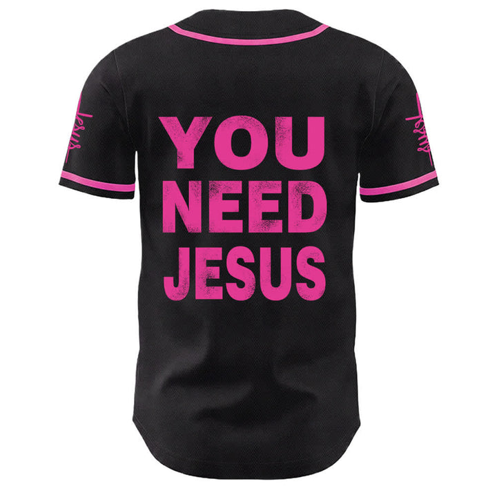 Christianartworkshop Maglia da baseball unisex con dichiarazione di fede "Hai bisogno di Gesù" - image 16