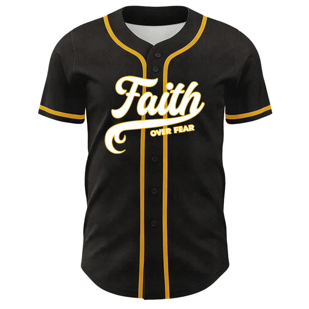 Christianartworkshop Faith Over Fear Agnello Croce Teschio Grafica Maglia da baseball unisex - image 2