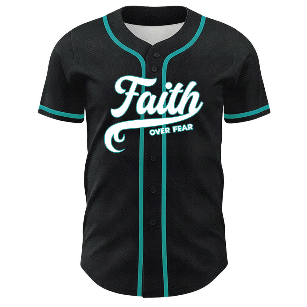 Christianartworkshop Faith Over Fear Agnello Croce Teschio Grafica Maglia da baseball unisex - image 20