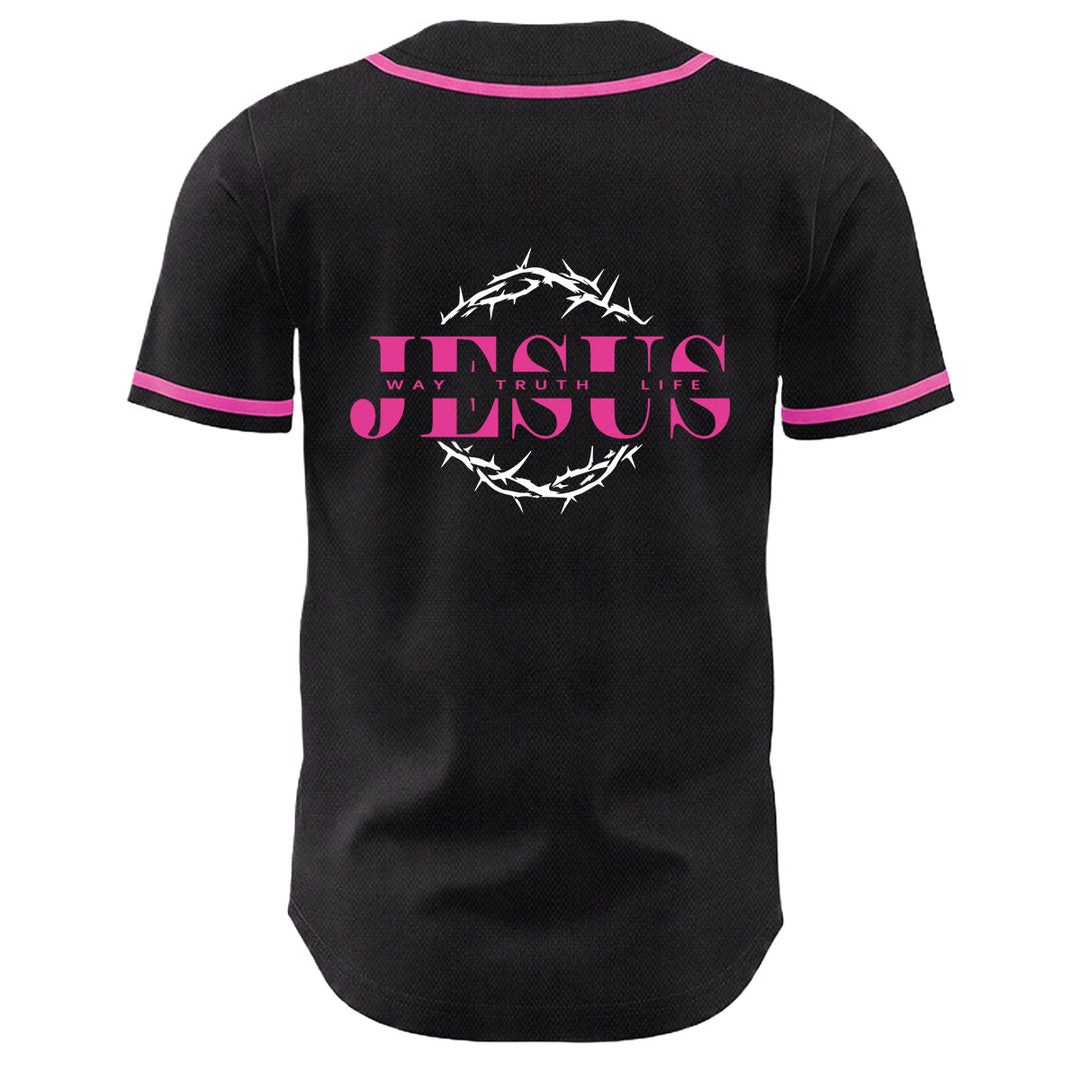 Christianartworkshop Maglia da baseball unisex con grafica "Thorn Crown Jesus Way Truth Life" e corona di spine, Gesù, Via, Verità, Vita - image 13