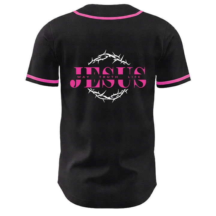 Christianartworkshop Maglia da baseball unisex con grafica "Thorn Crown Jesus Way Truth Life" e corona di spine, Gesù, Via, Verità, Vita - image 13
