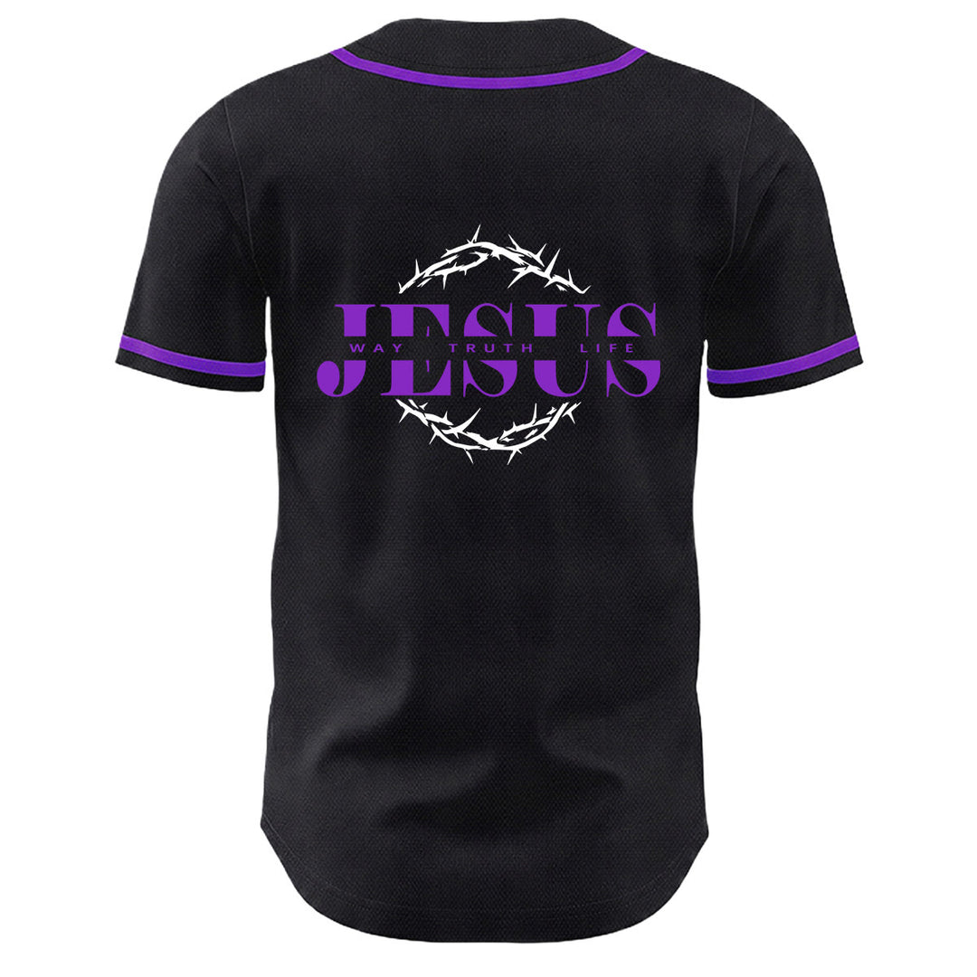 Christianartworkshop Maglia da baseball unisex con grafica "Thorn Crown Jesus Way Truth Life" e corona di spine, Gesù, Via, Verità, Vita - image 25