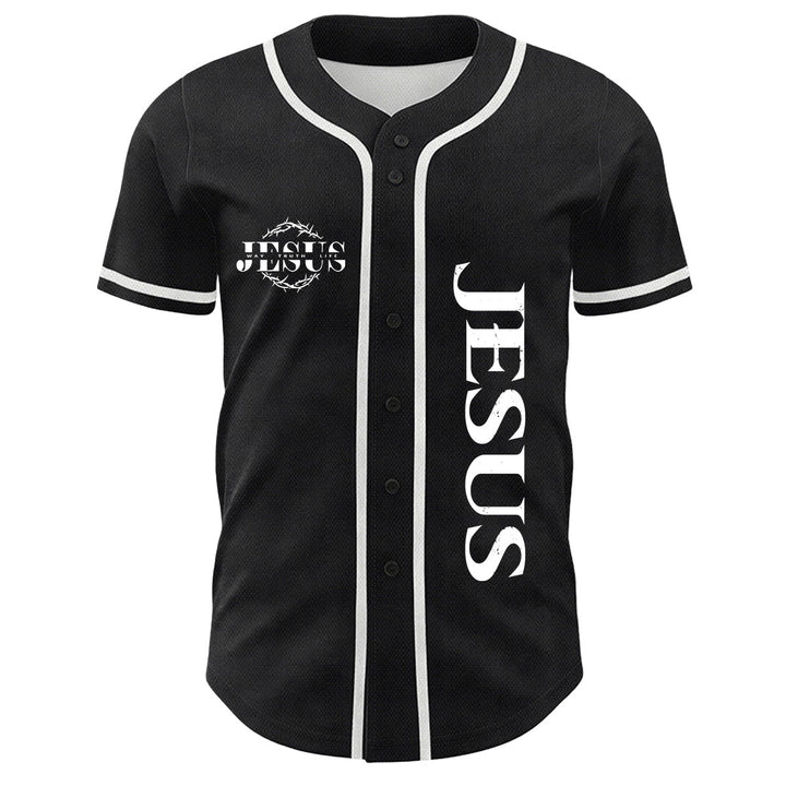 Christianartworkshop Maglia da baseball unisex con grafica "Thorn Crown Jesus Way Truth Life" e corona di spine, Gesù, Via, Verità, Vita - image 11