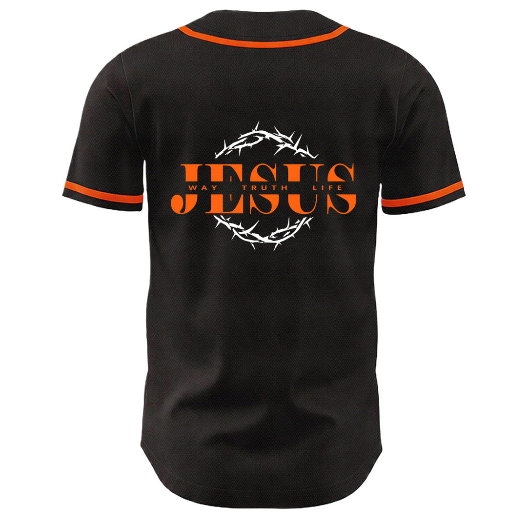 Christianartworkshop Maglia da baseball unisex con grafica "Thorn Crown Jesus Way Truth Life" e corona di spine, Gesù, Via, Verità, Vita - image 19