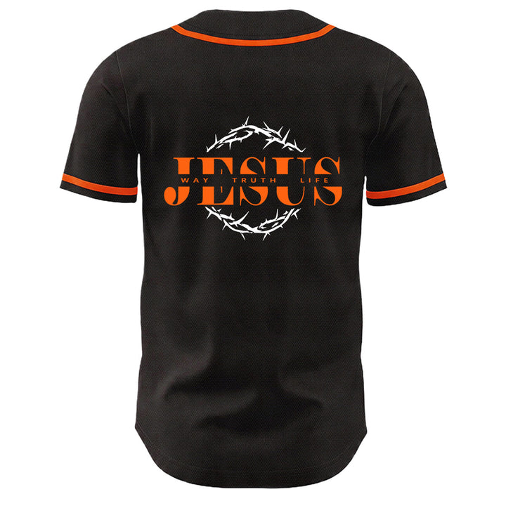 Christianartworkshop Maglia da baseball unisex con grafica "Thorn Crown Jesus Way Truth Life" e corona di spine, Gesù, Via, Verità, Vita - image 19