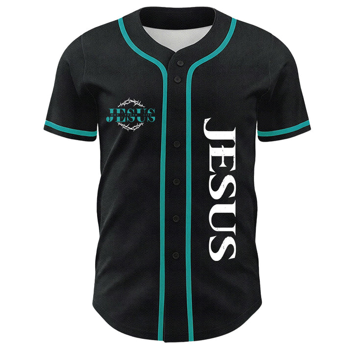 Christianartworkshop Maglia da baseball unisex con grafica "Thorn Crown Jesus Way Truth Life" e corona di spine, Gesù, Via, Verità, Vita - image 5