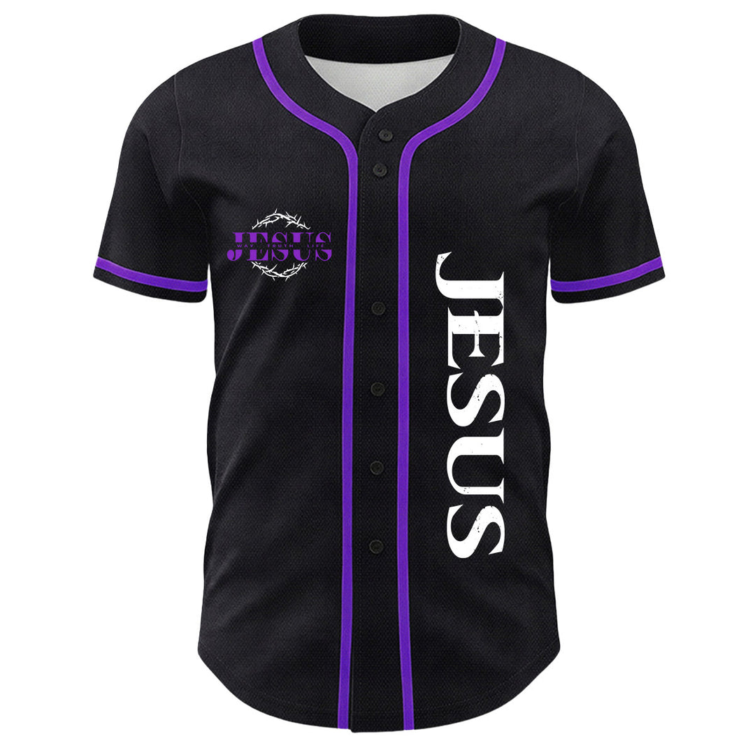 Christianartworkshop Maglia da baseball unisex con grafica "Thorn Crown Jesus Way Truth Life" e corona di spine, Gesù, Via, Verità, Vita - image 26