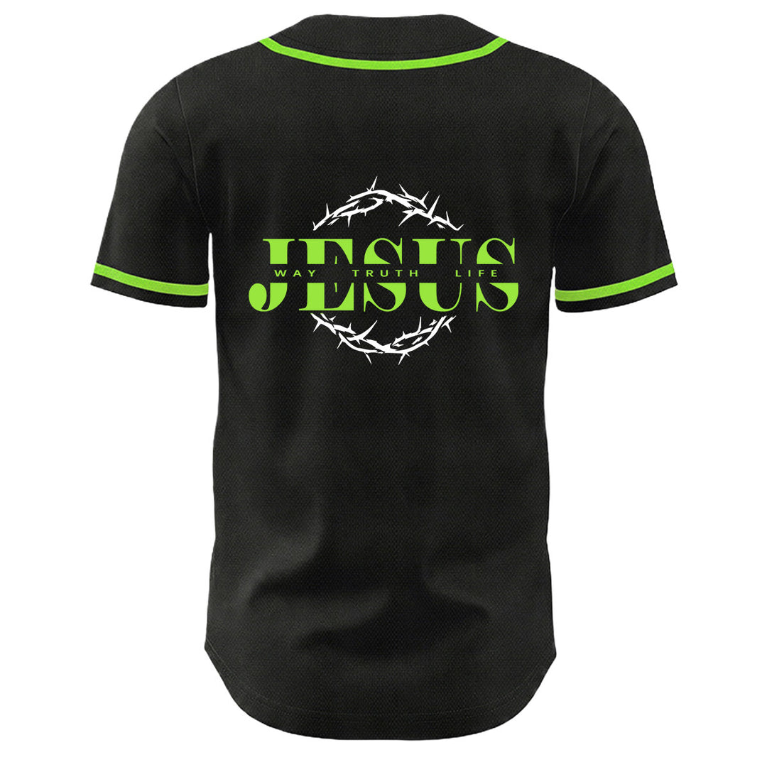 Christianartworkshop Maglia da baseball unisex con grafica "Thorn Crown Jesus Way Truth Life" e corona di spine, Gesù, Via, Verità, Vita - image 23