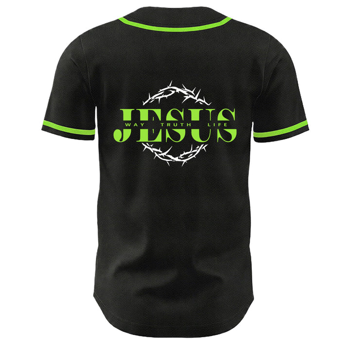 Christianartworkshop Maglia da baseball unisex con grafica "Thorn Crown Jesus Way Truth Life" e corona di spine, Gesù, Via, Verità, Vita - image 23