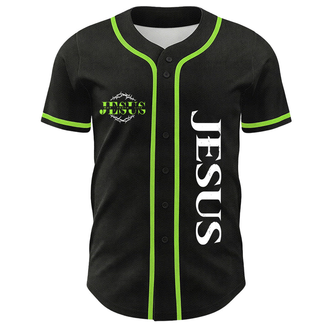 Christianartworkshop Maglia da baseball unisex con grafica "Thorn Crown Jesus Way Truth Life" e corona di spine, Gesù, Via, Verità, Vita - image 22