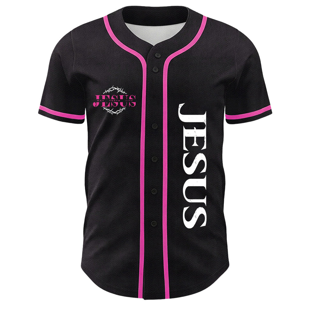 Christianartworkshop Maglia da baseball unisex con grafica "Thorn Crown Jesus Way Truth Life" e corona di spine, Gesù, Via, Verità, Vita - image 14