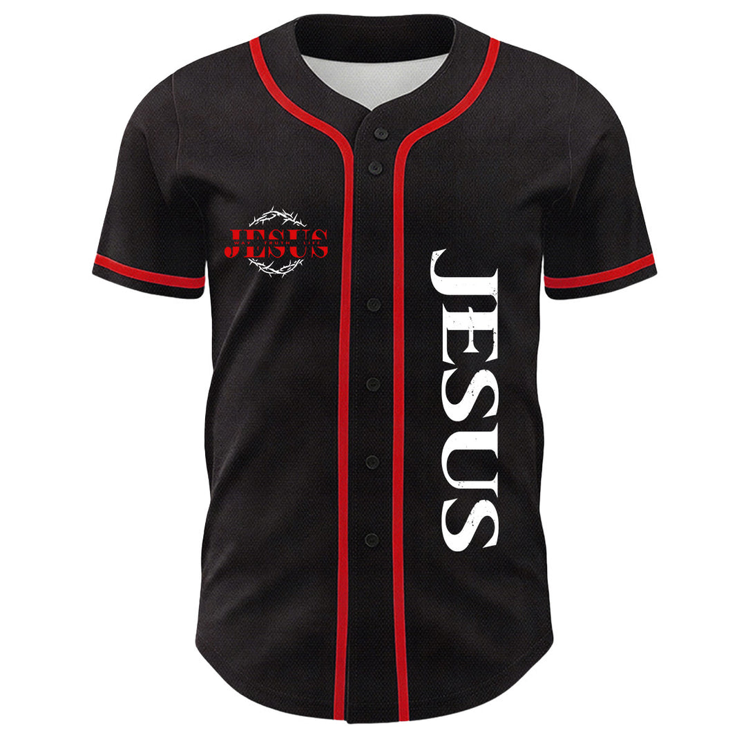 Christianartworkshop Maglia da baseball unisex con grafica "Thorn Crown Jesus Way Truth Life" e corona di spine, Gesù, Via, Verità, Vita - image 17