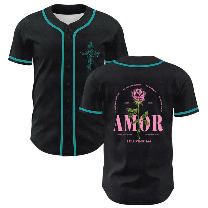 Christianartworkshop Fede sulla paura Agnello Teschio Croce Maglia da baseball unisex cristiana - Verde scuro - 5XL - image 6