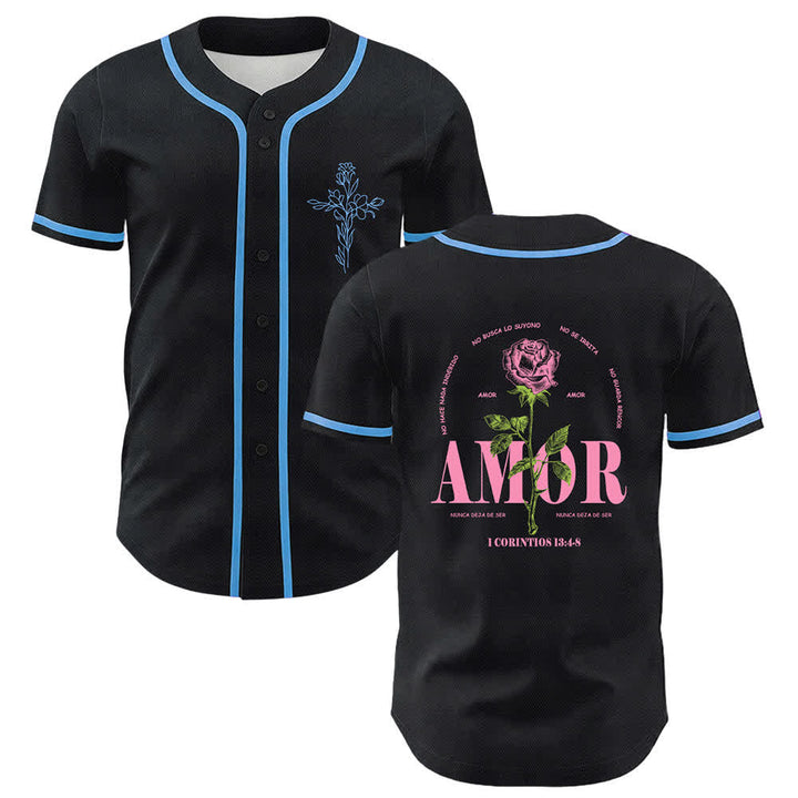 Christianartworkshop Fede sulla paura Agnello Teschio Croce Maglia da baseball unisex cristiana - Blu - 5XL - image 9