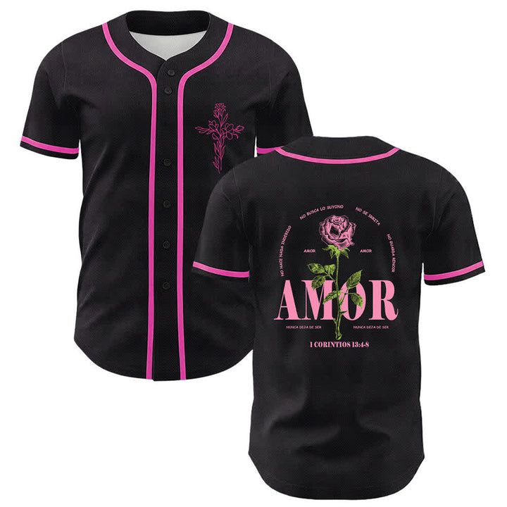 Christianartworkshop Fede sulla paura Agnello Teschio Croce Maglia da baseball unisex cristiana - Rosa - 5XL - image 0