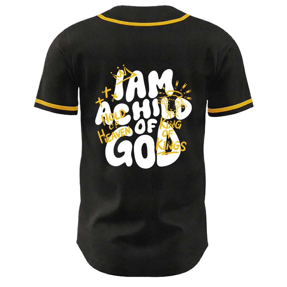 Christianartworkshop Maglia da baseball unisex con grafica "Sono un figlio di Dio" e corona d'agnello - image 1