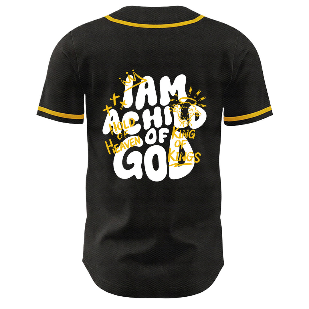 Christianartworkshop Maglia da baseball unisex con grafica "Sono un figlio di Dio" e corona d'agnello - image 1