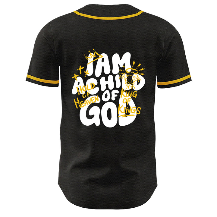 Christianartworkshop Maglia da baseball unisex con grafica "Sono un figlio di Dio" e corona d'agnello - image 1