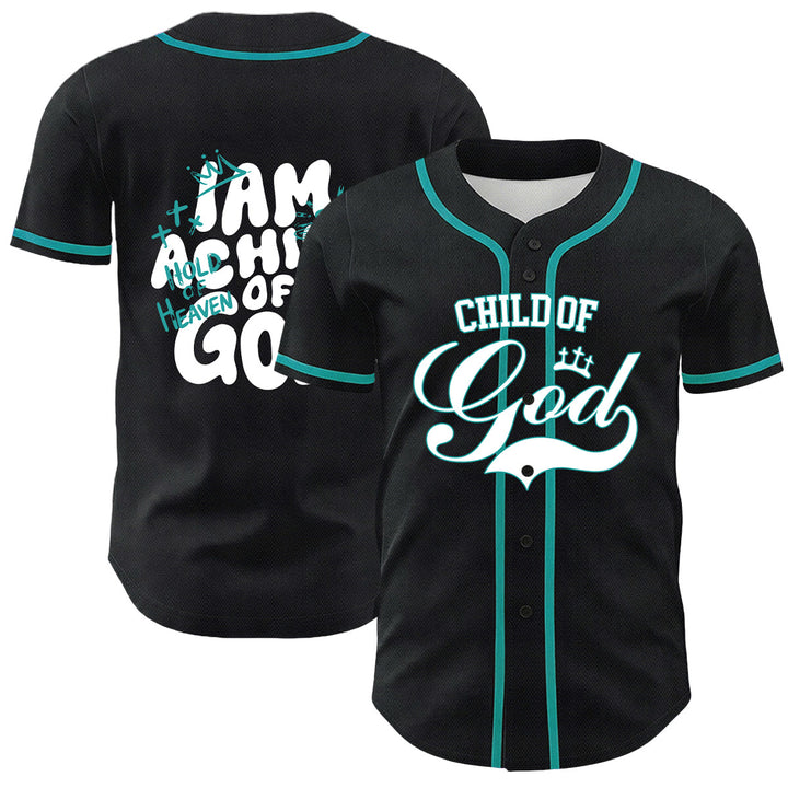 Christianartworkshop Maglia da baseball unisex con grafica "Sono un figlio di Dio" e corona d'agnello - Verde scuro - 5XL - image 24