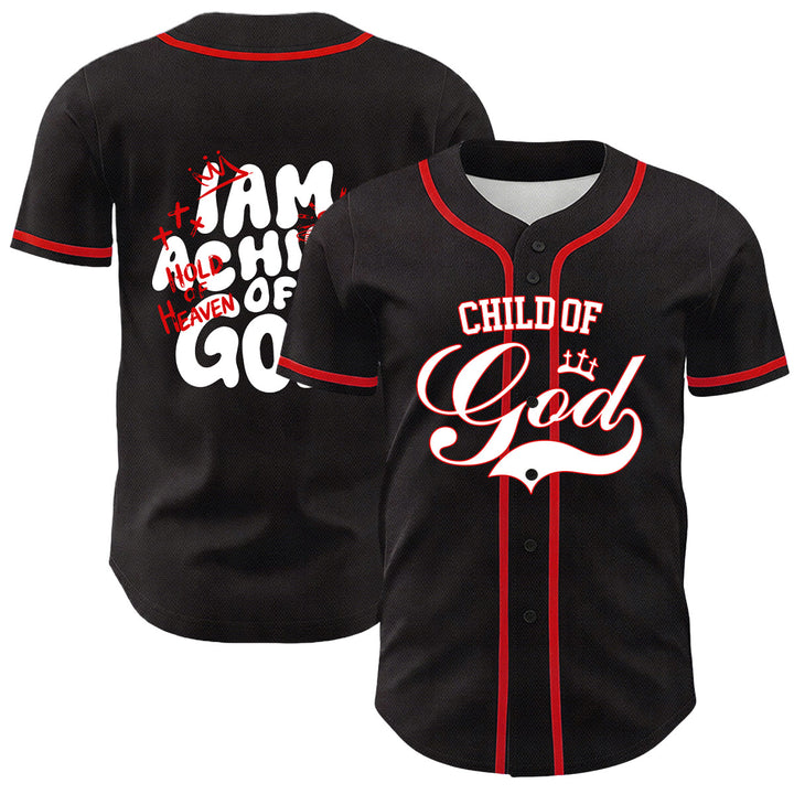 Christianartworkshop Maglia da baseball unisex con grafica "Sono un figlio di Dio" e corona d'agnello - Rosso - 5XL - image 15