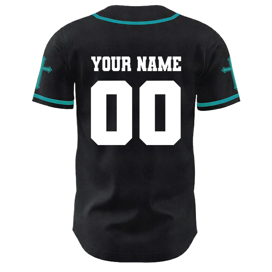 Christianartworkshop Maglia da baseball unisex con croce personalizzata con nome e numero della crocifissione di Gesù - image 34