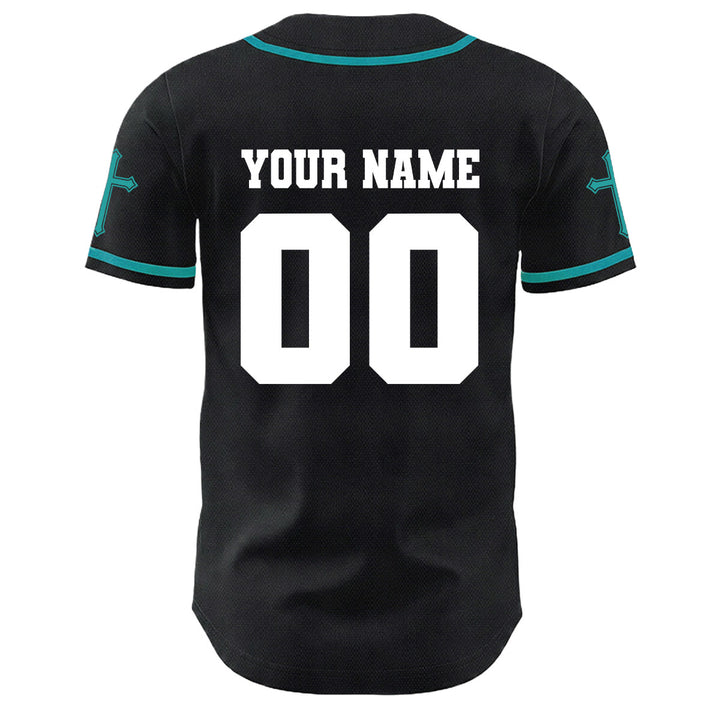 Christianartworkshop Maglia da baseball unisex con croce personalizzata con nome e numero della crocifissione di Gesù - image 34