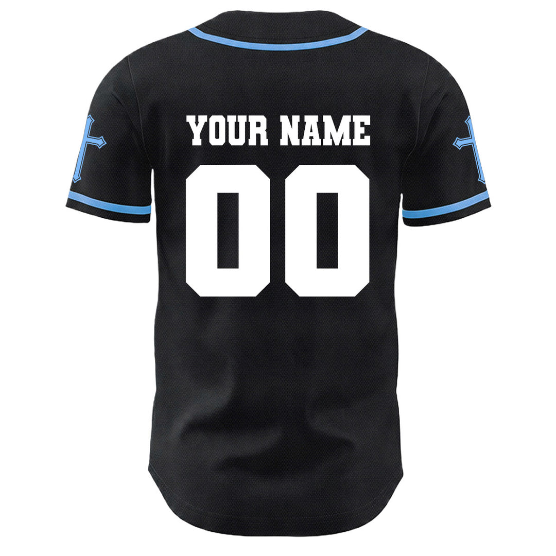 Christianartworkshop Maglia da baseball unisex con croce personalizzata con nome e numero della crocifissione di Gesù - image 14