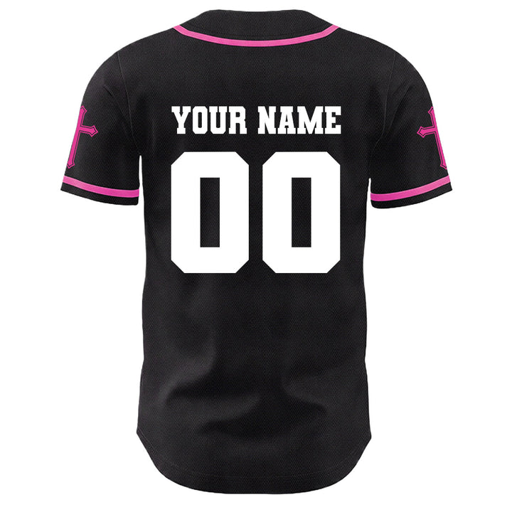 Christianartworkshop Maglia da baseball unisex con croce personalizzata con nome e numero della crocifissione di Gesù - image 18