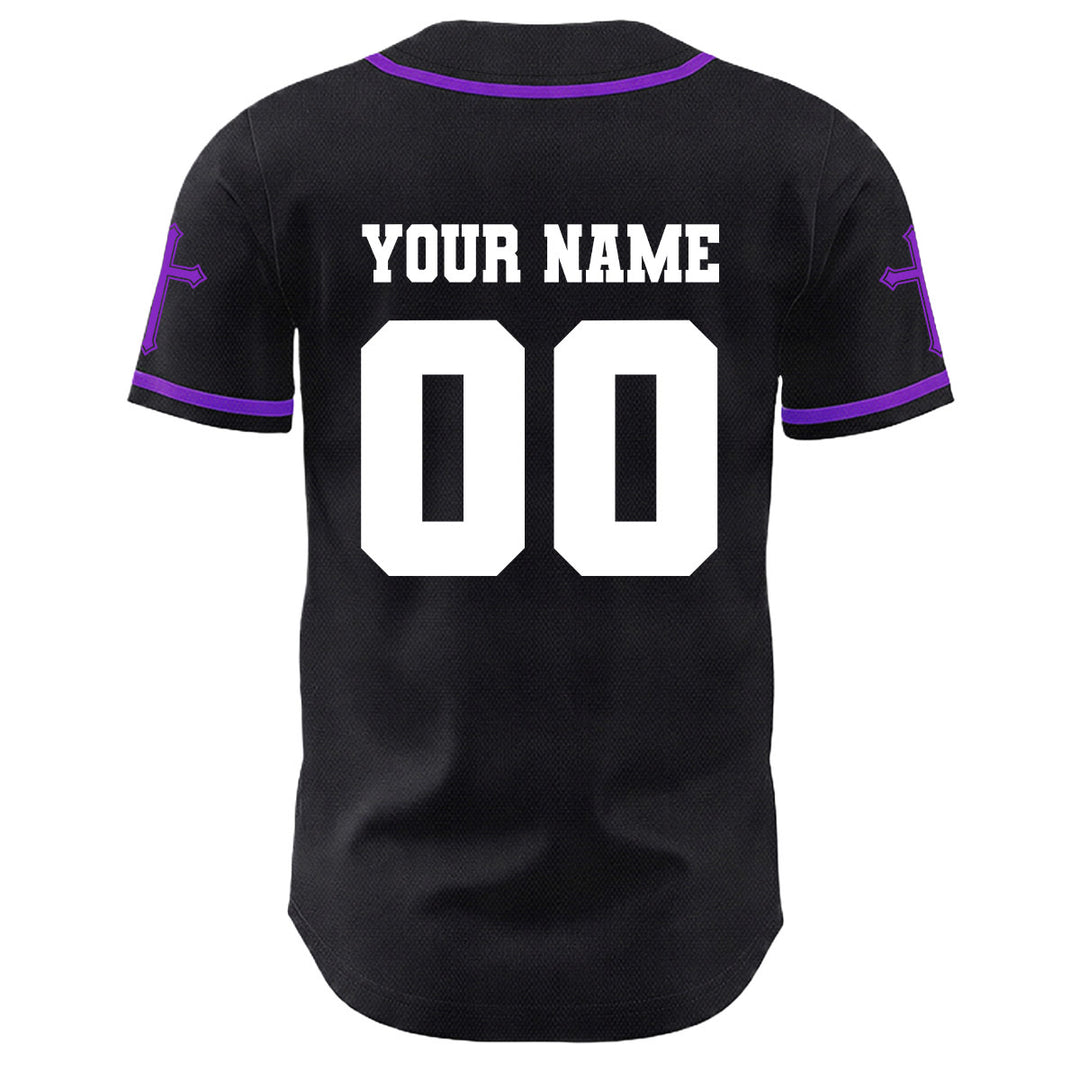 Christianartworkshop Maglia da baseball unisex con croce personalizzata con nome e numero della crocifissione di Gesù - image 30