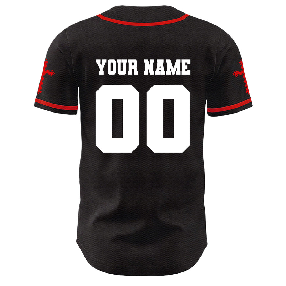 Christianartworkshop Maglia da baseball unisex con croce personalizzata con nome e numero della crocifissione di Gesù - image 22