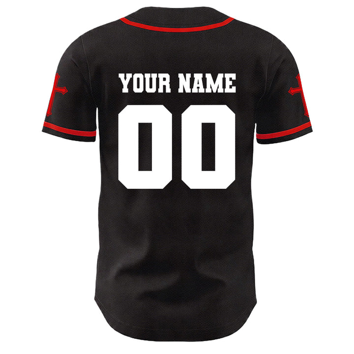 Christianartworkshop Maglia da baseball unisex con croce personalizzata con nome e numero della crocifissione di Gesù - image 22