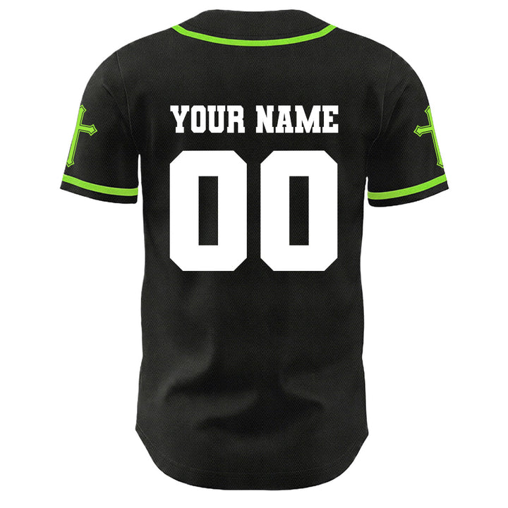Christianartworkshop Maglia da baseball unisex con croce personalizzata con nome e numero della crocifissione di Gesù - image 6