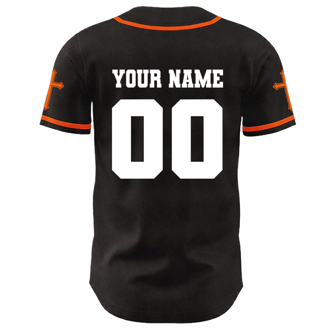 Christianartworkshop Maglia da baseball unisex con croce personalizzata con nome e numero della crocifissione di Gesù - image 26