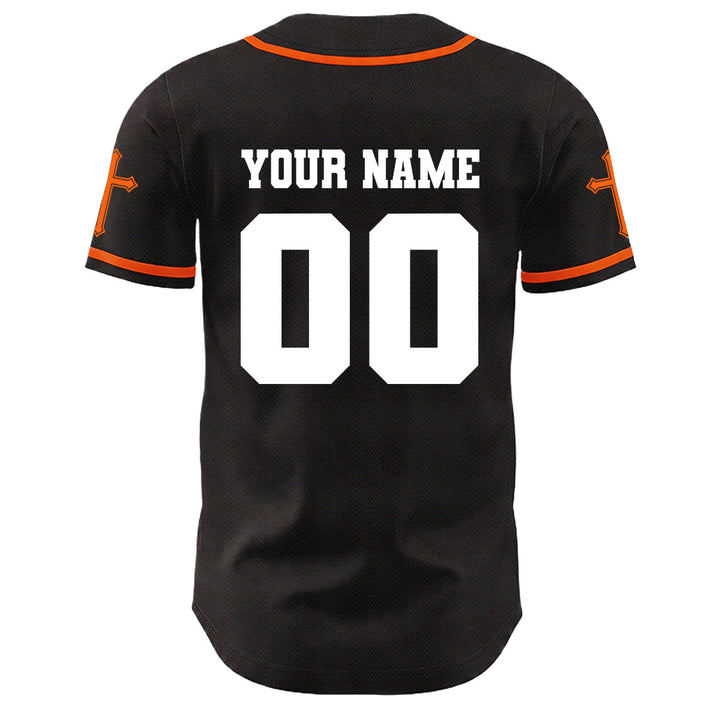 Christianartworkshop Maglia da baseball unisex con croce personalizzata con nome e numero della crocifissione di Gesù - image 26