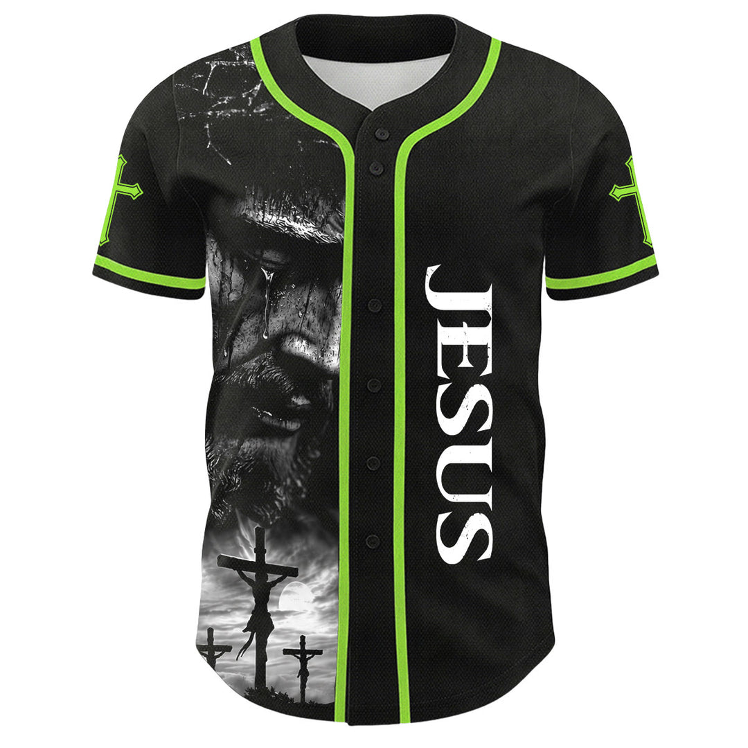Christianartworkshop Maglia da baseball unisex con croce personalizzata con nome e numero della crocifissione di Gesù - image 7