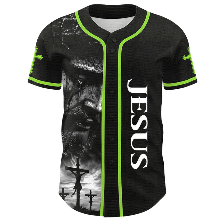 Christianartworkshop Maglia da baseball unisex con croce personalizzata con nome e numero della crocifissione di Gesù - image 7