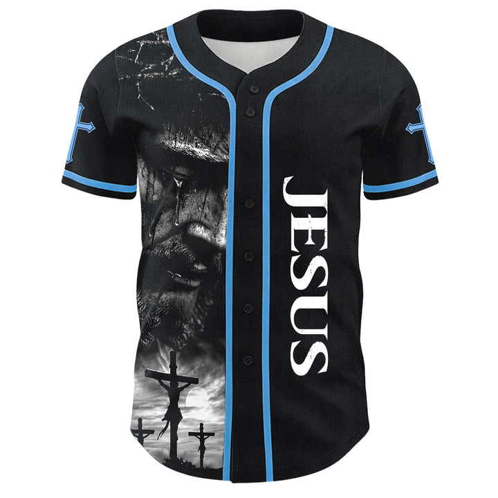 Christianartworkshop Maglia da baseball unisex con croce personalizzata con nome e numero della crocifissione di Gesù - image 15