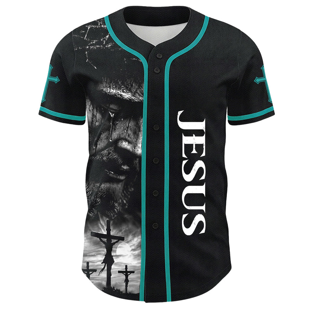 Christianartworkshop Maglia da baseball unisex con croce personalizzata con nome e numero della crocifissione di Gesù - image 35