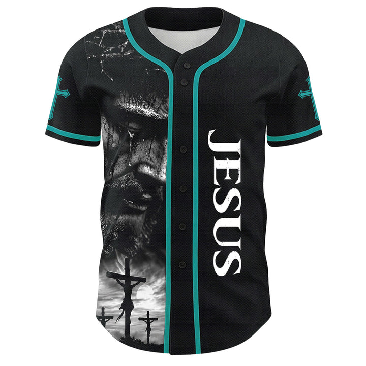 Christianartworkshop Maglia da baseball unisex con croce personalizzata con nome e numero della crocifissione di Gesù - image 35